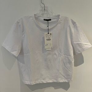 ZARA white short sleeve top